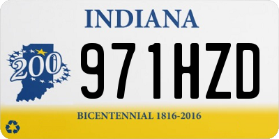 IN license plate 971HZD