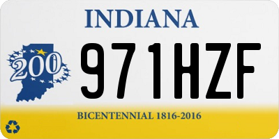 IN license plate 971HZF
