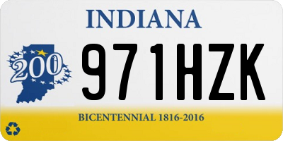 IN license plate 971HZK