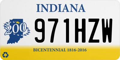 IN license plate 971HZW