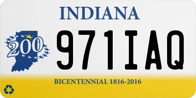 IN license plate 971IAQ