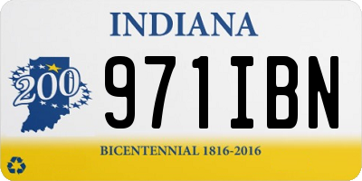 IN license plate 971IBN