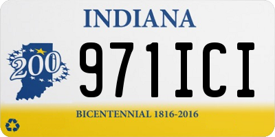 IN license plate 971ICI