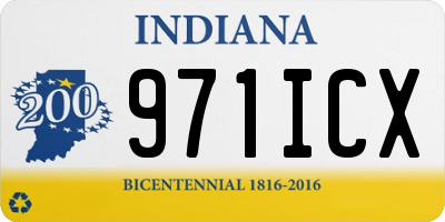 IN license plate 971ICX