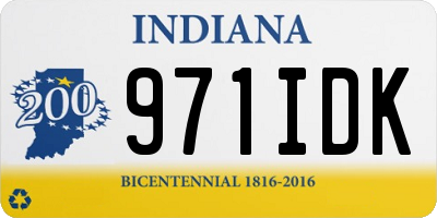 IN license plate 971IDK