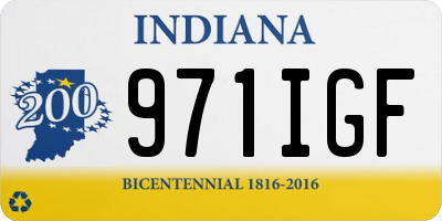 IN license plate 971IGF