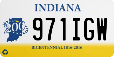 IN license plate 971IGW