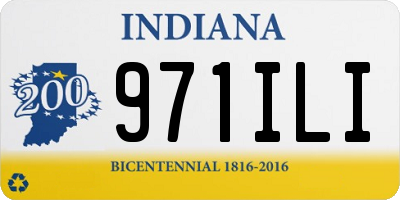 IN license plate 971ILI