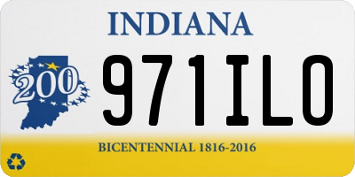 IN license plate 971ILO