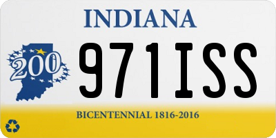 IN license plate 971ISS