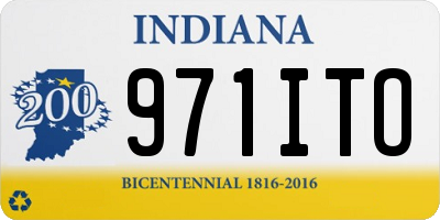 IN license plate 971ITO
