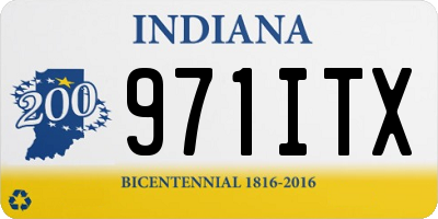 IN license plate 971ITX