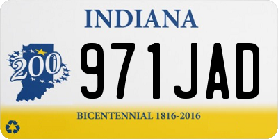 IN license plate 971JAD