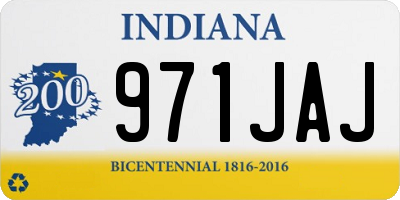 IN license plate 971JAJ