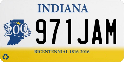 IN license plate 971JAM