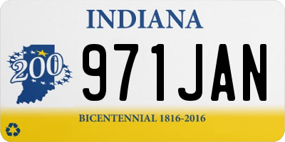 IN license plate 971JAN