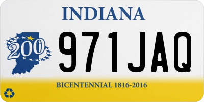 IN license plate 971JAQ