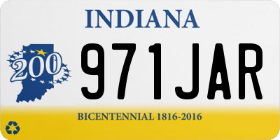 IN license plate 971JAR