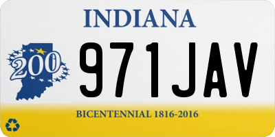 IN license plate 971JAV