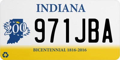 IN license plate 971JBA