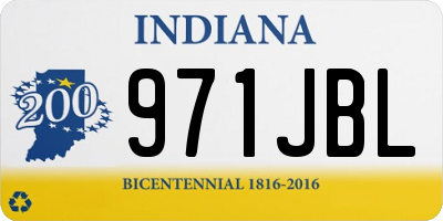 IN license plate 971JBL