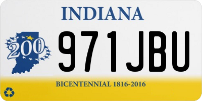 IN license plate 971JBU
