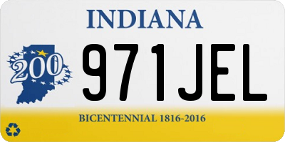 IN license plate 971JEL