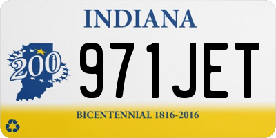 IN license plate 971JET