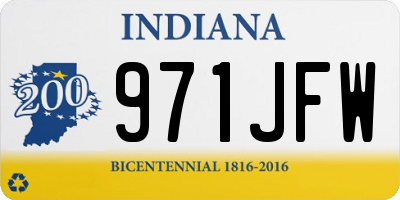 IN license plate 971JFW