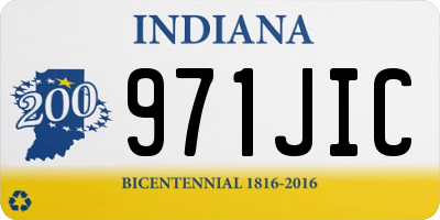 IN license plate 971JIC