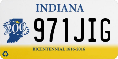 IN license plate 971JIG