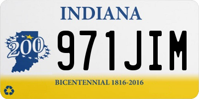 IN license plate 971JIM