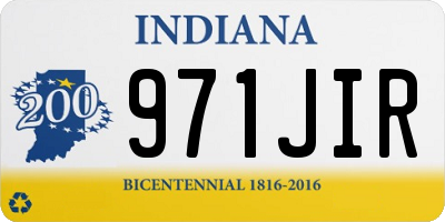 IN license plate 971JIR