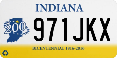 IN license plate 971JKX