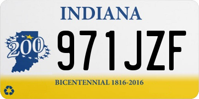 IN license plate 971JZF