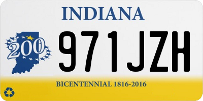 IN license plate 971JZH