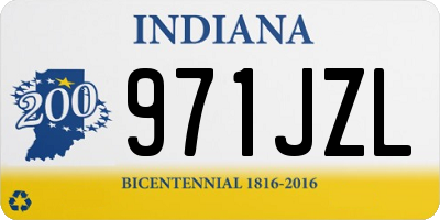 IN license plate 971JZL