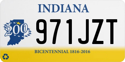IN license plate 971JZT