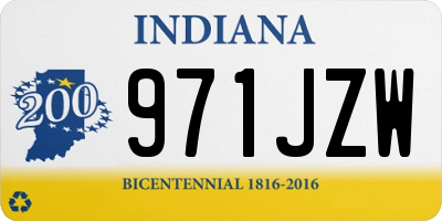 IN license plate 971JZW