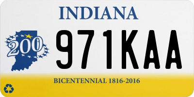 IN license plate 971KAA
