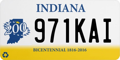IN license plate 971KAI