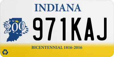 IN license plate 971KAJ