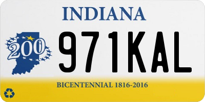 IN license plate 971KAL