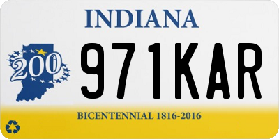 IN license plate 971KAR