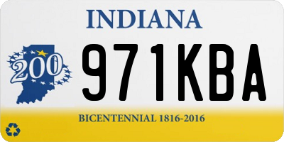 IN license plate 971KBA