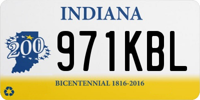 IN license plate 971KBL