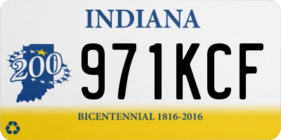 IN license plate 971KCF