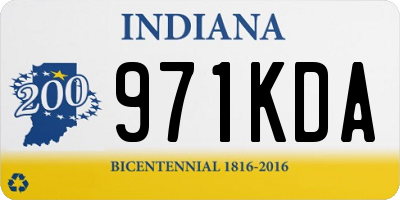 IN license plate 971KDA