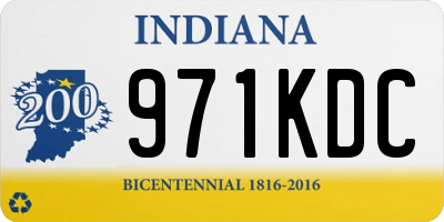 IN license plate 971KDC