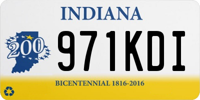 IN license plate 971KDI